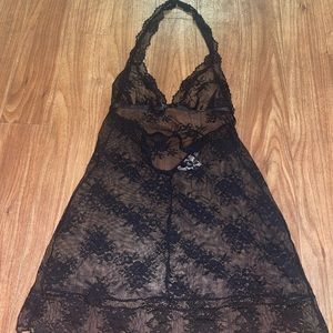 Black lace lingerie